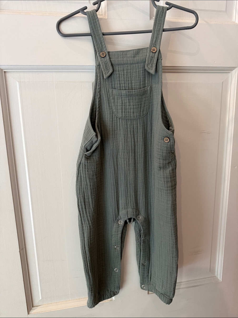 Rylee and Cru Cotton Gauze Overalls - Olive Green